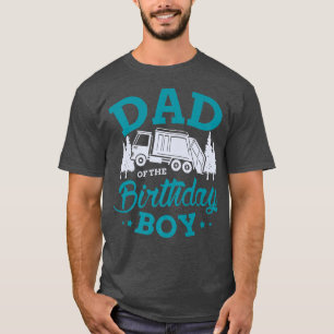 Camiseta Papá Del Niño De Cumpleaños Camiones De Basura Bas