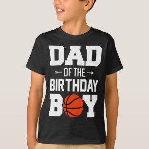 Camiseta Papá del niño de cumpleaños chico de baloncesto fa