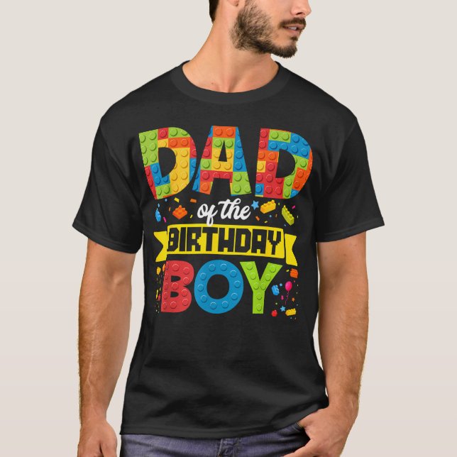 Camiseta Papá del niño de cumpleaños constructor maestro co (Anverso)