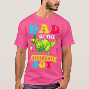 Camiseta Papá Del Niño De Cumpleaños Dinosaur Raptor Funny