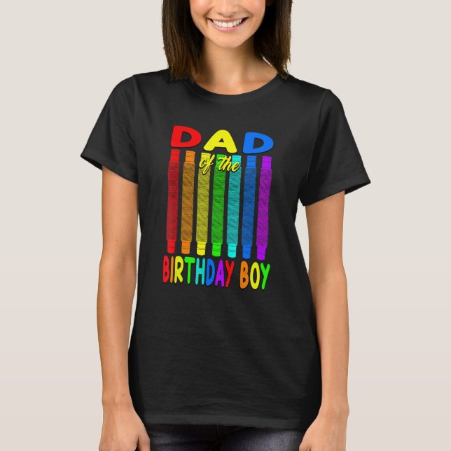 Camiseta Papá del niño de cumpleaños en el Pop Tube (Anverso)