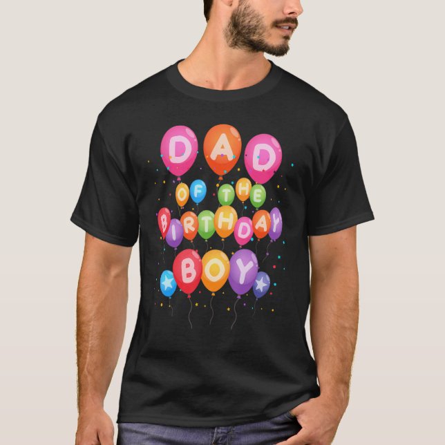 Camiseta Papá del niño de cumpleaños, familia de niños de B (Anverso)
