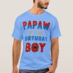Camiseta Papá del niño de cumpleaños Familia Telaraña Cumpl