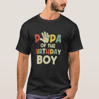 Camiseta Papá Del Niño De Cumpleaños Hola A Cinco Años