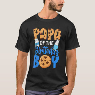 Camiseta Papá del niño de cumpleaños Leche y galletas nacer