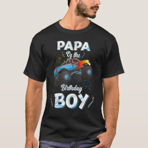 Camiseta Papá Del Niño De Cumpleaños Monstruo Truck Bday Me