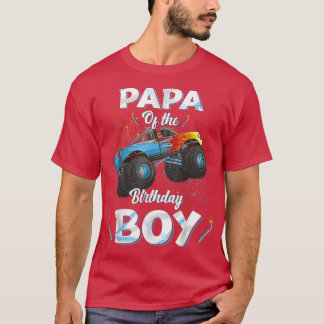 Camiseta Papá Del Niño De Cumpleaños Monstruo Truck Bday Me