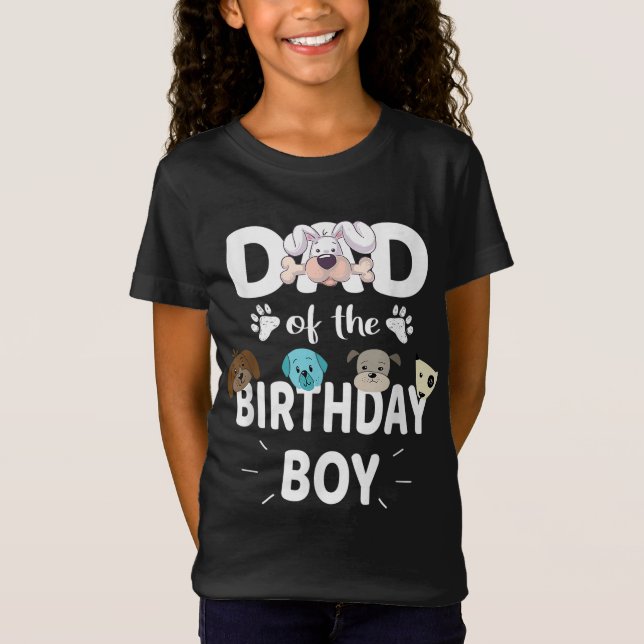 Camiseta Papá Del Niño De Cumpleaños Perro Fiesta De Amante (Anverso)