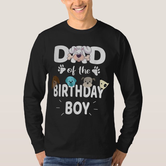 Camiseta Papá Del Niño De Cumpleaños Perro Fiesta De Amante (Anverso)