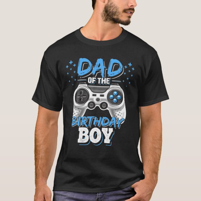 Camiseta Papá del niño de cumpleaños que coincide con el na (Anverso)
