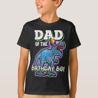 Camiseta Papá del niño de cumpleaños que coincide Dinosauri
