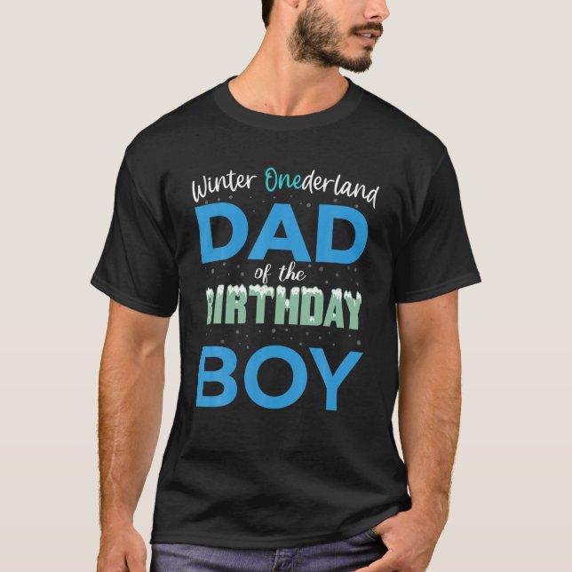 Camiseta Papá Del Niño De Cumpleaños Shirt Winter Onederlan (Anverso)