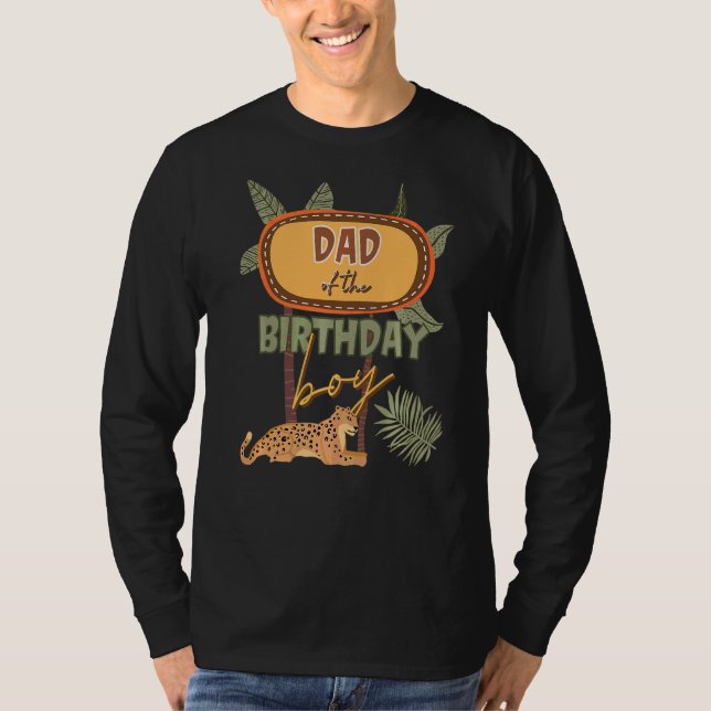 Camiseta Papá Del Niño De Cumpleaños Tema Safari Coincidien (Anverso)