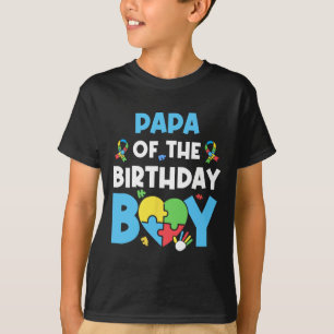 Camiseta Papá Del Niño Nacimiento Autismo Rompecabezas De C