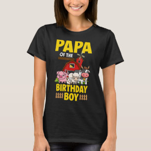 Camiseta Papá Del Niño Nacimiento Granja Barnyard Fiesta Co
