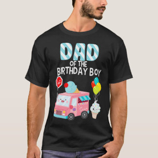Camiseta Papá Del Niño Nacimiento Hielo Cream Camión Fiesta