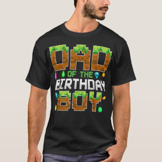 Camiseta Papá Del Número De Pixel Del Juego Del Cumpleaños