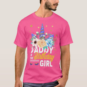 Camiseta Papá Del Padre Chica De Cumpleaños Regala Unicorn 