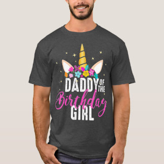 Camiseta Papá Del Padre Chica De Cumpleaños Regalo Unicorn