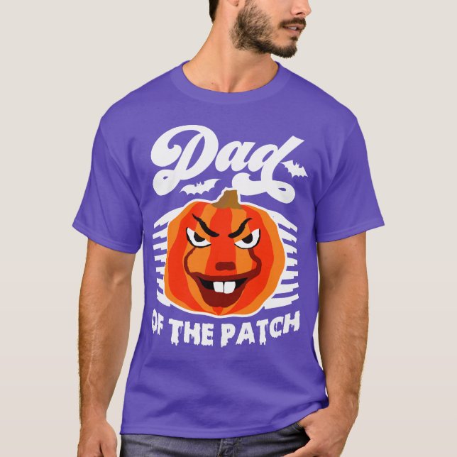 Camiseta Papá del parche - Funny Spooky Pumpkin Halloween (Anverso)