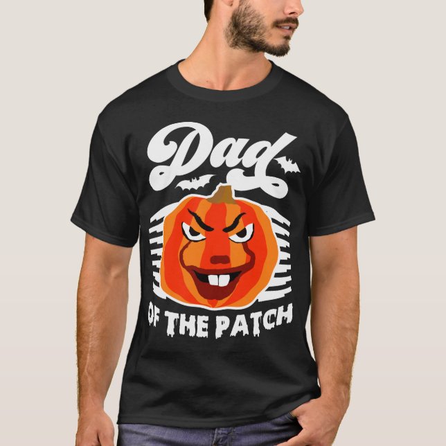 Camiseta Papá del parche - Funny Spooky Pumpkin Halloween (Anverso)