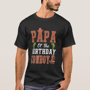 Camiseta Papá del Partido de Cumpleaños del Vaquero Occiden