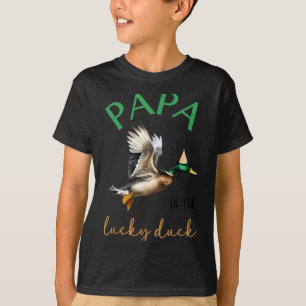Camiseta Papa del pato de cumpleaños afortunado de caza 1º