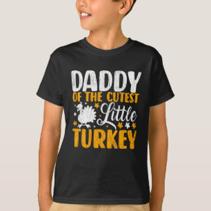 Camiseta Papá Del Pavo Más Pequeño y Lindo Día de Acción de