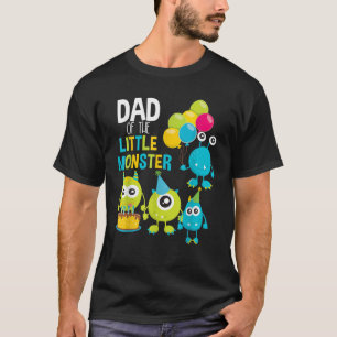 Camiseta Papá Del Pequeño Monstruo Nacimiento Niño Niño Gir