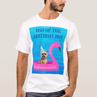 Camiseta Papá del perro chico de cumpleaños flotador