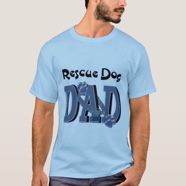 Camiseta PAPÁ del perro del rescate (Anverso)