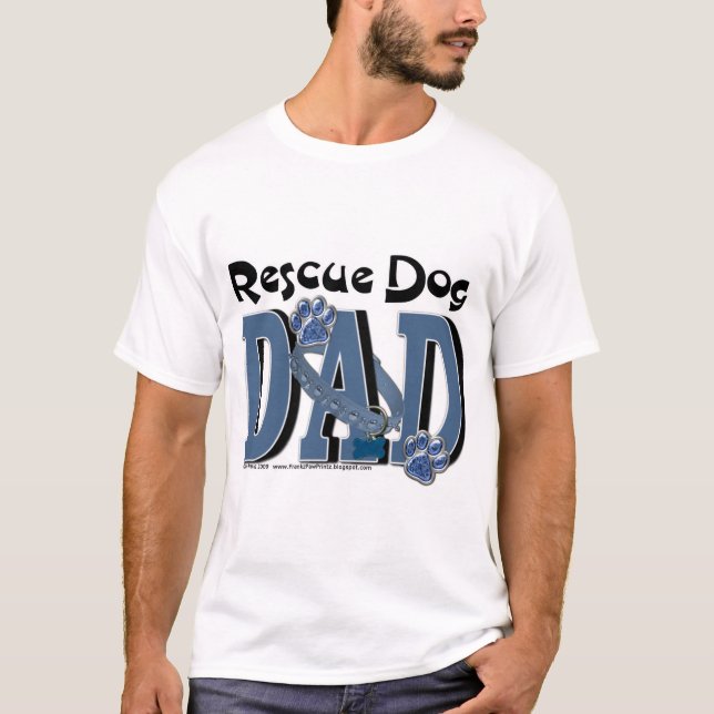 Camiseta PAPÁ del perro del rescate (Anverso)