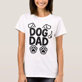 Camiseta Papá del perro - Diseño de la tipografía de la pie