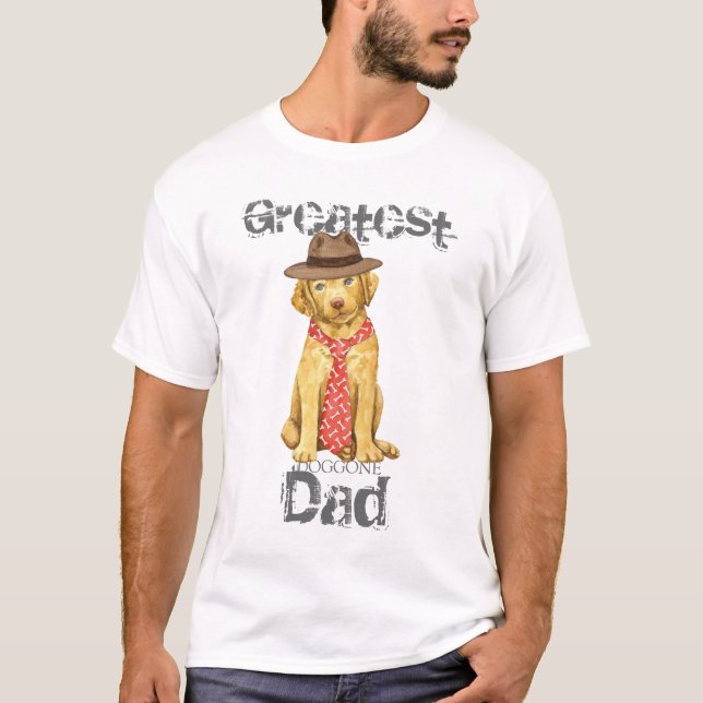 Camiseta Papá del perro perdiguero de bahía de Chesapeake (Anverso)
