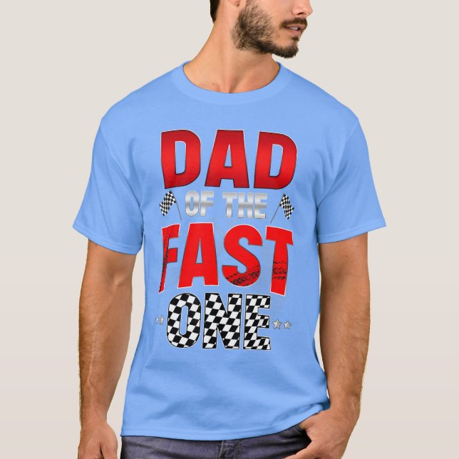 Camiseta Papá Del Rápido Partido De Familia De Un Cumpleaño (Anverso)