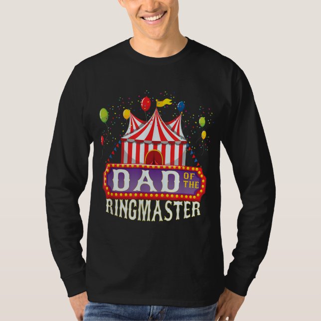 Camiseta Papá Del Ringmaster De Cumpleaños Niños Circus Fie (Anverso)
