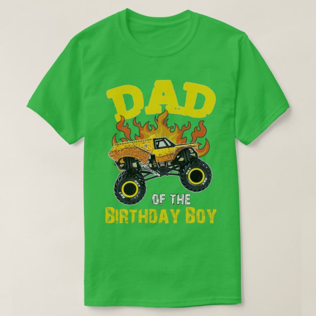 Camiseta Papá del rompeolas de la camioneta de cumpleaños (Diseño del anverso)