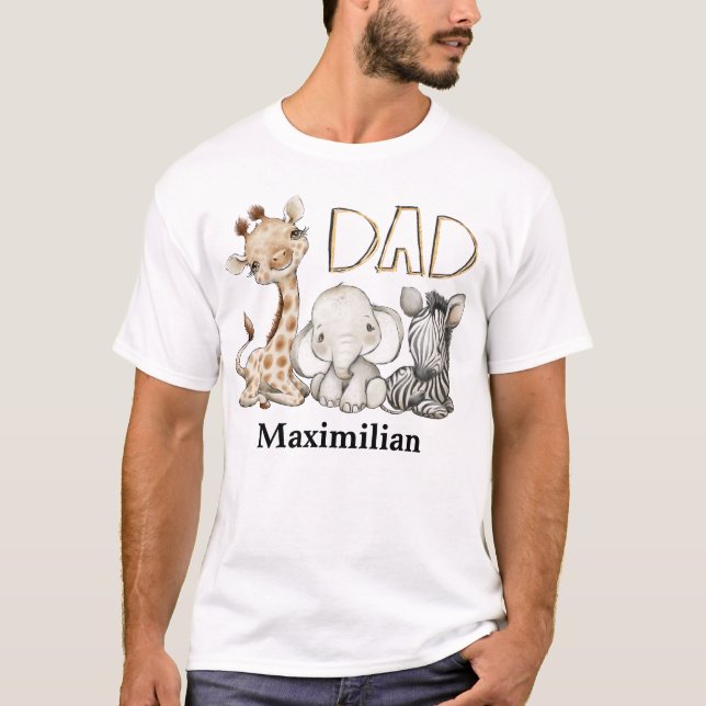 Camiseta Papá del Safari de Nacimiento (Anverso)