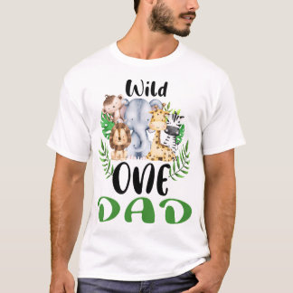Camiseta Papá del salvaje Ani de la Selva Safari de cumplea