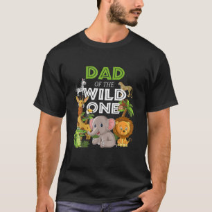 Camiseta Papá Del Salvaje Ani De La Selva Safari De Un Zool