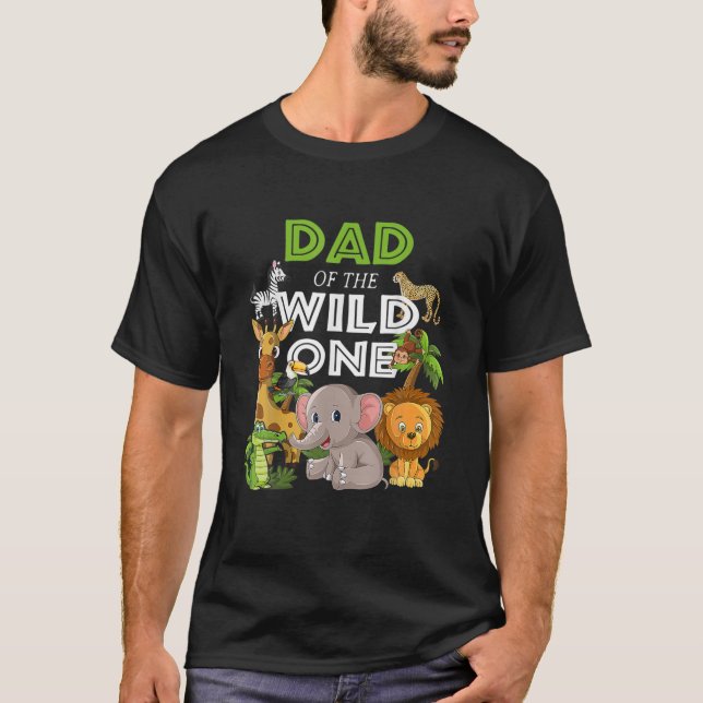 Camiseta Papá Del Salvaje Ani De La Selva Safari De Un Zool (Anverso)