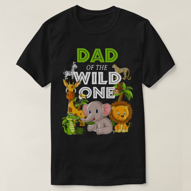 Camiseta Papá Del Salvaje Ani De La Selva Safari De Un Zool (Diseño del anverso)