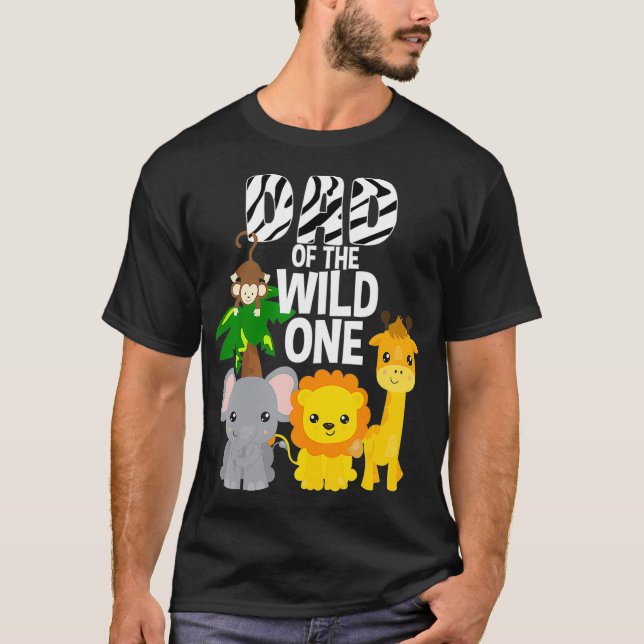 Camiseta Papá del salvaje tema de un zoológico Safari cumpl (Anverso)