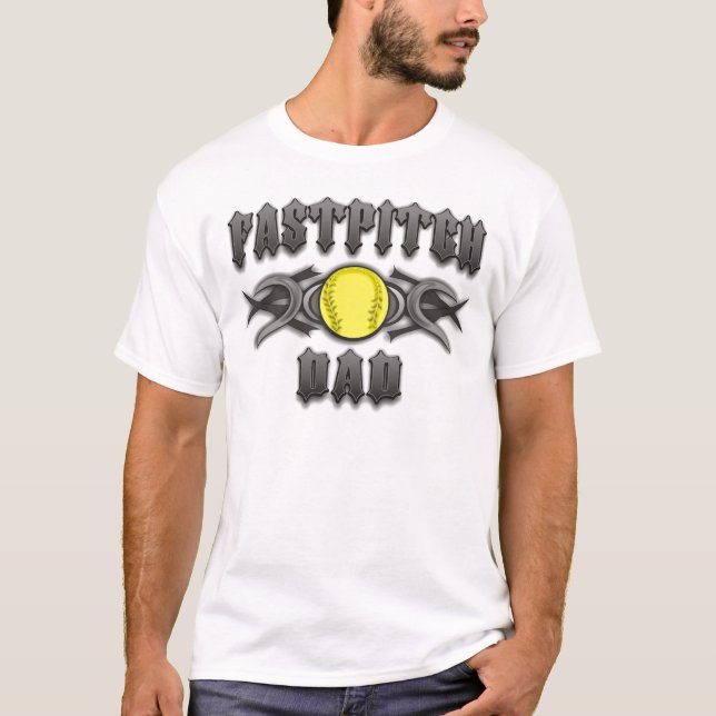 Camiseta Papá del softball de Fastpitch tribal (Anverso)