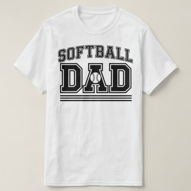 Camiseta Papá del Softbol (Diseño del anverso)