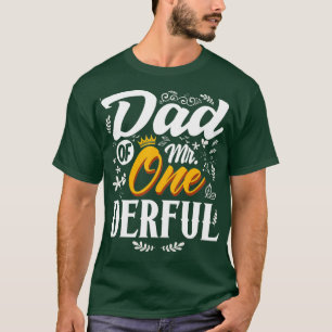 Camiseta Papá del Sr. OneMaravilloso Primer Cumpleaños Derf
