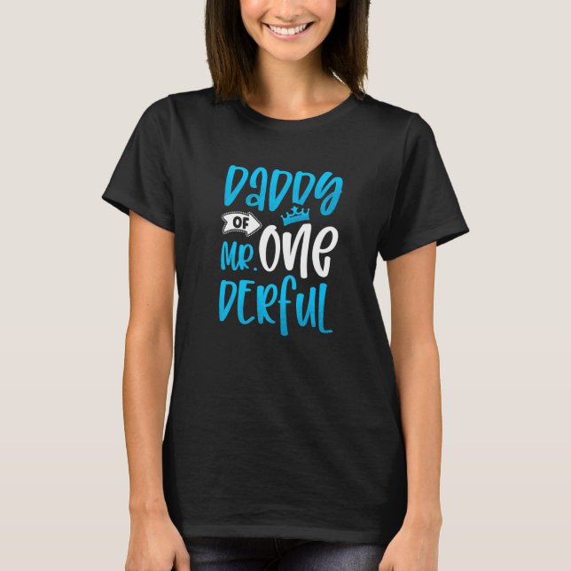 Camiseta Papá del Sr. Un Derful Primer Primer Cumpleaños Pr (Anverso)