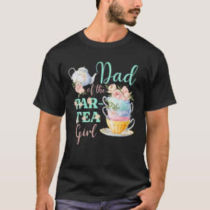 Camiseta Papá Del Tema Del Cumpleaños Del Fiesta Del Té Chi