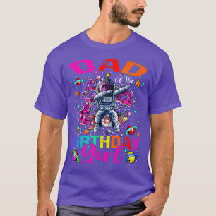 Camiseta Papá Del Tema Del Espacio Del Astronauta Chica De