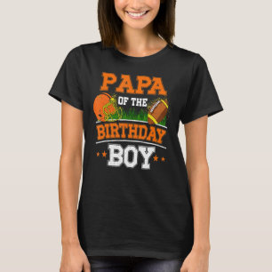 Camiseta Papa Del Tema Del Fútbol De Birthday Bda